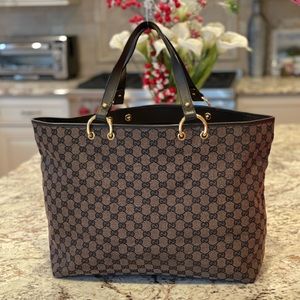 AUTH Gucci GG Tote LARGE 🌺 NEW CONDITION 🌺